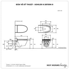 Bồn cầu treo tường KOHLER K-28759K-0