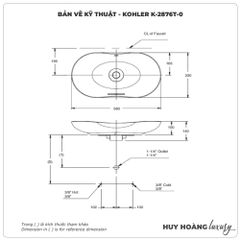 Lavabo đặt bàn KOHLER IVY KARAT K-2876T-0