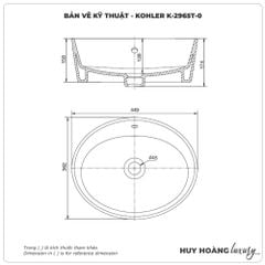 Lavabo đặt bàn KOHLER IVY KARAT K-2965T-0
