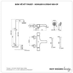 Sen cây nhiệt độ KOHLER K-31154T-B9-CP