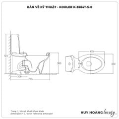 Bồn cầu KOHLER 1 khối K-3564T-S-0