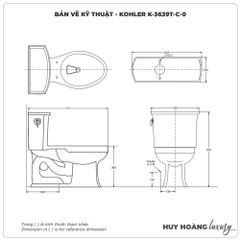 Bồn cầu KOHLER 1 khối K-3639T-C-0