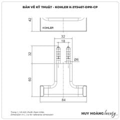 Móc treo khăn nhà tắm KOHLER K-37346T-DPR-CP
