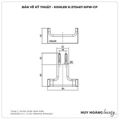 Móc treo khăn nhà tắm KOHLER K-37346T-DPW-CP
