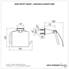 Lô đựng giấy vệ sinh KOHLER K-37352T-2MB