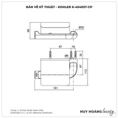 Lô đựng giấy vệ sinh KOHLER K-45403T-CP