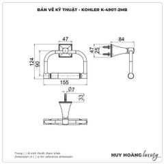 Lô đựng giấy vệ sinh KOHLER K-490T-2MB