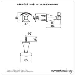 Móc treo khăn nhà tắm KOHLER K-492T-2MB