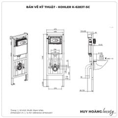 Mặt nạ xả nhấn KOHLER K-6283T-SC
