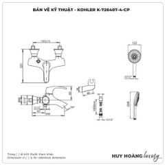 Sen tắm nóng lạnh KOHLER Symbol K-72640T-4-CP