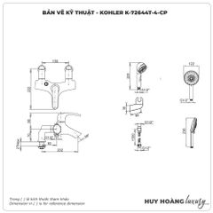 Sen tắm nóng lạnh KOHLER Symbol K-72644T-4-CP