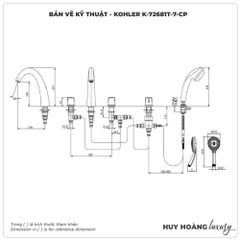 Vòi sen xả bồn tắm KOHLER K-72681T-7-CP