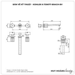 Vòi gắn tường KOHLER K-73067T-B9ACH-BV