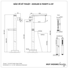 Vòi sen xả bồn tắm KOHLER K-73087T-4