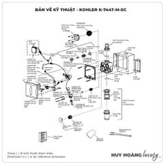 Van xả cảm ứng tiểu nam KOHLER K-744T-M-SC