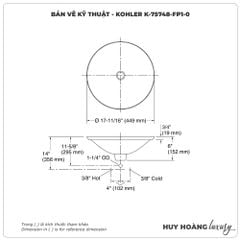 Lavabo đặt bàn KOHLER IVY KARAT K-75748-FP1-0