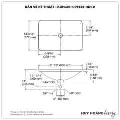 Lavabo đặt bàn KOHLER IVY KARAT K-75749-HD1-0