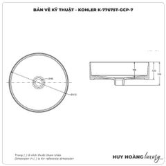 Lavabo đặt bàn KOHLER IVY KARAT K-77675T-GCP-7
