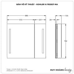 Tủ gương KOHLER K-78282T-NA