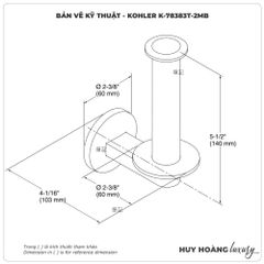 Lô đựng giấy vệ sinh KOHLER K-78383T-2MB​