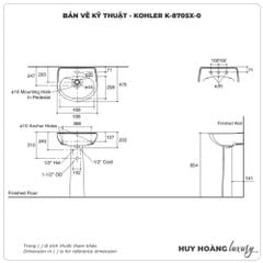 Lavabo treo tường KOHLER K-8705X-0