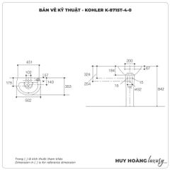 Lavabo treo tường KOHLER K-8715T-4-0
