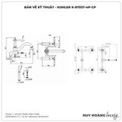 Vòi sen xả bồn tắm KOHLER K-8793T-4P-CP