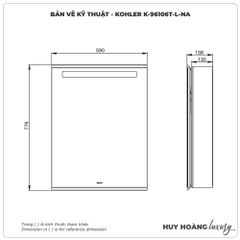 Tủ gương KOHLER K-96106T-L-NA