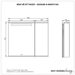 Tủ gương KOHLER K-96107T-NA