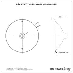 Lavabo đặt bàn KOHLER IVY KARAT K-96118T-HB1