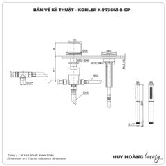 Vòi sen xả bồn tắm KOHLER K-97364T-9-CP