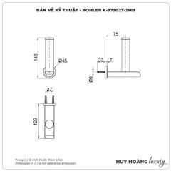 Lô đựng giấy vệ sinh KOHLER K-97502T-2MB
