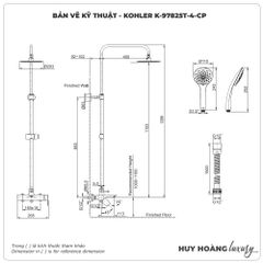 Sen cây nóng lạnh KOHLER K-97825T-4-CP