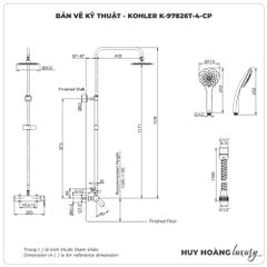 Sen cây nóng lạnh KOHLER K-97826T-4-CP
