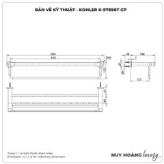 Thanh treo vắt khăn KOHLER K-97896T-CP