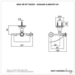 Lô đựng giấy vệ sinh KOHLER K-98073T-CP