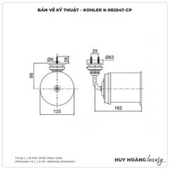 Lô đựng giấy vệ sinh KOHLER K-98254T-CP