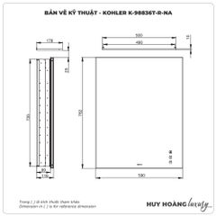 Tủ gương KOHLER K-98836T-R-NA