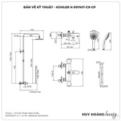 Sen cây nóng lạnh KOHLER K-99741T-C9-CP
