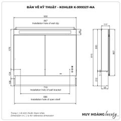 Tủ gương KOHLER K-99932T-NA