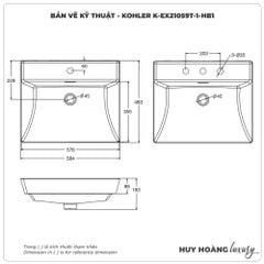 Lavabo đặt bàn KOHLER IVY KARAT K-EX21059T-1-HB1