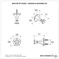 Móc treo khăn nhà tắm KOHLER K-EX27069T-CP