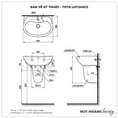 Chậu rửa mặt treo tường TOTO LHT240CS