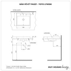 Chậu rửa mặt đặt bàn TOTO LT1615K