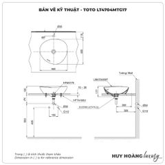 Chậu đặt bàn cao cấp TOTO LT4704MTG17
