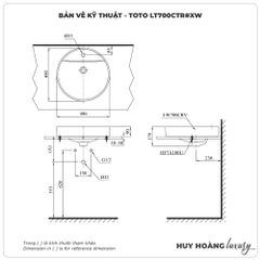 Chậu rửa mặt đặt bàn TOTO LT700CTR#XW