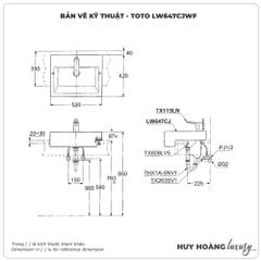 Chậu rửa mặt bán âm TOTO LW647CJWF