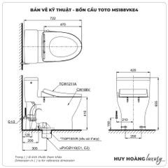 Bồn cầu TOTO 1 khối MS188VKE4