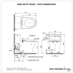 Bồn cầu thông minh TOTO MS188VKW11