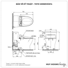 Bồn cầu thông minh TOTO MS188VKW14